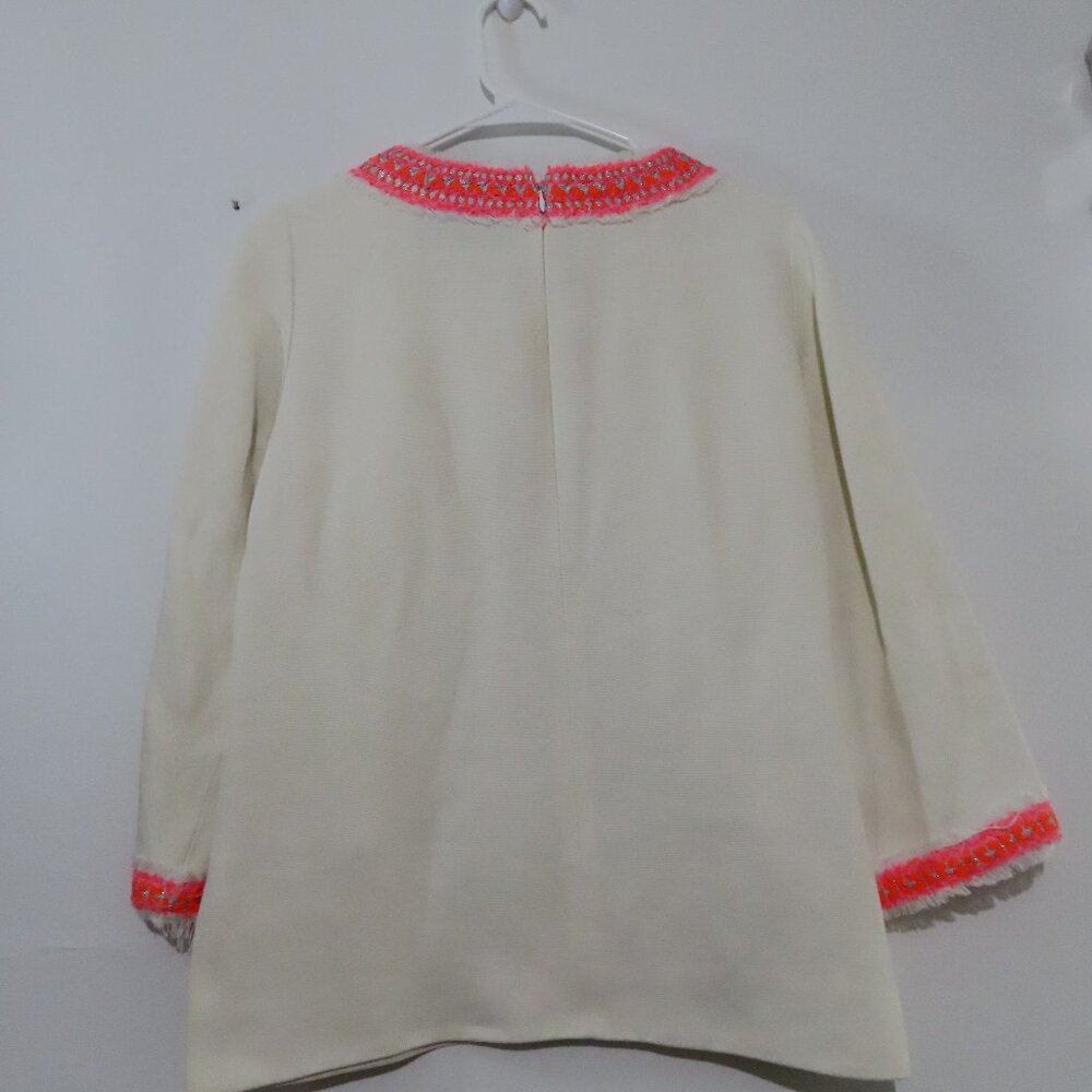 J.Crew Collection Linen Tunic Top Size 2 - Picture 6 of 9